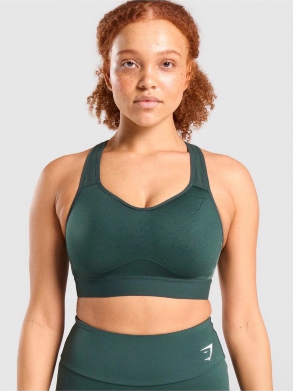 GYMSHARK Lightweight High Support Sports Bra Forest Green XS Wireless